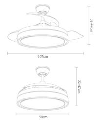 Ventilador CRIADOR Blanco - Fabrilamp. Motor DC Ø108cm