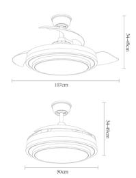 Ventilador IBE Blanco - Fabrilamp. Motor DC Ø108cm