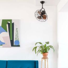 Ventilador KEIKI Marron FARO - Ventilador Vintage Ø43cm.