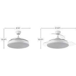 Ventilador TRACIA Fabrilamp - Motor DC Ø107cm
