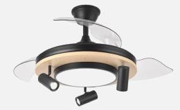 Ventilador Gladiator Fabrilamp Negro - Motor DC Ø107cm