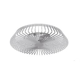 Ventilador Himalaya con luz LED Plateado - MANTRA Ø63cm