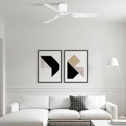 Ventilador PEMBA Blanco FARO - Motor DC. Sin luz Ø132cm.