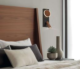 Aplique led ARBAS blanco-mader led 11w 740lm 3000k - ALEMAR