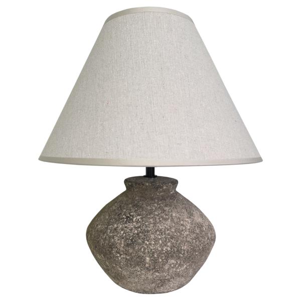 Sobremesa LARRY piedra gris 1 x 40w e-14 - ALEMAR