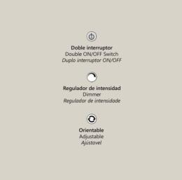 Pie salon DAYA madera led 25w / 3180+300lm / 4000k - ALEMAR