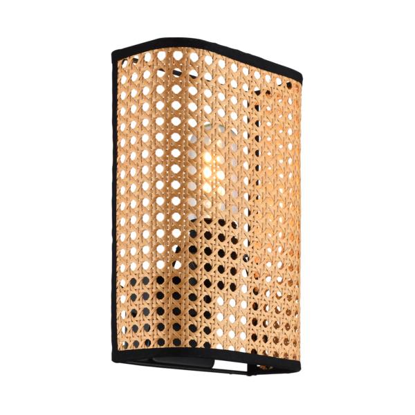 Aplique OYSTER negro-natural 1 x 60w e-27 - ALEMAR