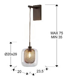 Aplique de pared FOX - Schuller. Vintage LED