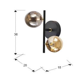 DARK-APLIQUE 2L NEGRO-LATON - SCHULLER