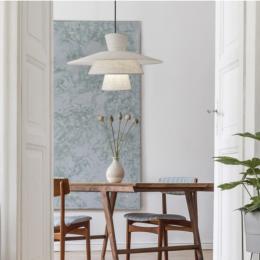 Colgante BARI lino tostado 1 x 60w e-27 - ALEMAR