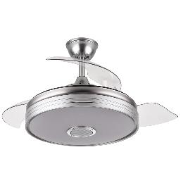 Ventilador Musical MATANUSKA Cromo - Fabrilamp. Motor DC Ø108cm