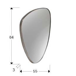 Espejo ORIO Triangular Plata - Schuller -  84x55 cm