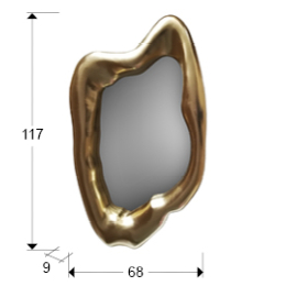 Espejo CAOS Pan de Oro - Schuller - 117x68cm