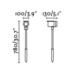 Proyector estaca Foc 520 LED gris oscuro Faro
