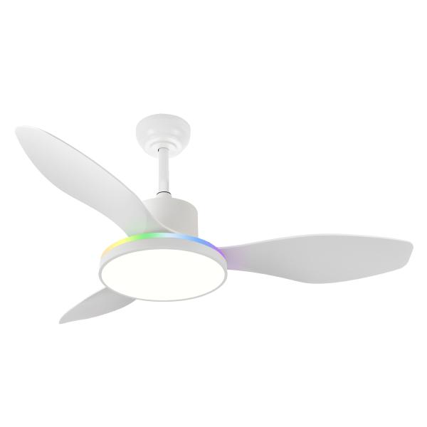 Ventilador Mandala Blanco Fabrilamp - Motor DC Ø120cm