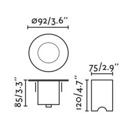 Empotrable suelo GRUND aluminio 1 luz Faro