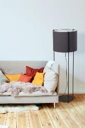 Lámpara de pie DRUM negra/gris Faro Barcelona