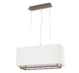 Lampara Vesper rectangular marron Faro- Pantalla Beige