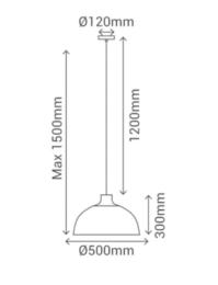 Colgante Sulion Boho - Lampara ratan Ø50cm