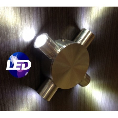 APLIQUE 4 LED NIQUEL SATINADO SILVER