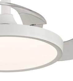 Ventilador Retractil Melody-S Blanco P&B - Motor DC. 41-92cmØ.