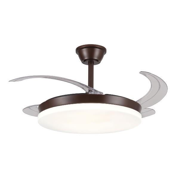 Ventilador retractil Isabella-L Marron P&B - Motor DC. 50-108cmØ.