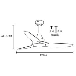 Ventilador Leveche - MIMAX - Motor DC Ø122cm