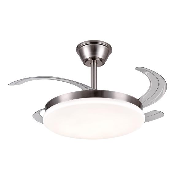 Ventilador Retractil Chloe-S Niquel P&B - Motor DC. 40-92cmØ.