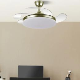 Ventilador Tridente Cuero Fabrilamp - Motor DC Ø107cm