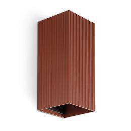 Aplique LUNE 2 Luces cuadrado terracota estriado Faro