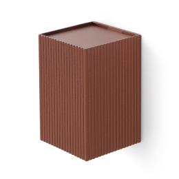 Aplique LUNE cuadrado estriado terracota Faro Barcelona  