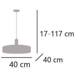 Colgante UMA Negro y latón - ALEMAR