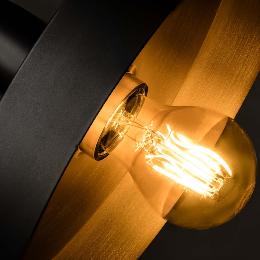 Lampara colgante WHIZZ negro y oro satinado Faro