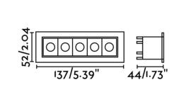 Empotrable de techo Troop Faro - 5 luces LED