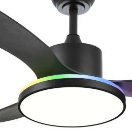 Ventilador Mandala Negro Fabrilamp - Motor DC Ø120cm