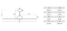 Ventilador Gotland FARO Negro - Sin luz Ø132cm - motor DC. 