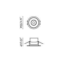 Empotrable FLIC orientable blanco Faro Barcelona