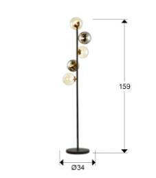 INOA-PIE SALON 5L NEGRO-SMOKE-AMBAR - SCHULLER