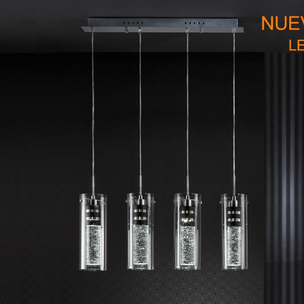 Lampara Bubble Schuller - 4 colgantes en linea - LED