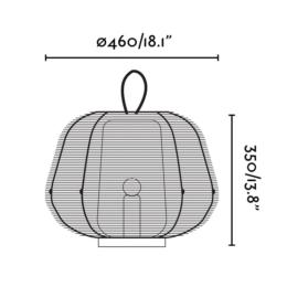 Sobremesa exterior portatil NARA negro Faro Barcelona