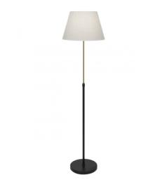Lampara de pie Kendal Negro Laton Alemar - Bombilla E27
