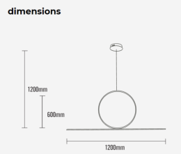 LAMPARA TANGENZIALE MIMAX - LAMPARA LED 1200 MM