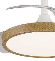 Ventilador Retractil Melody-XS Blanco madera P&B - Motor DC. 30-68cmØ.