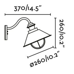 Aplique pared NAUTICA 310 marrón óxido Faro