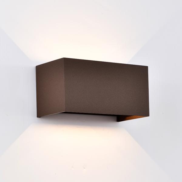 Aplique exterior DAVOS Doble Corten Mantra - Luz LED 