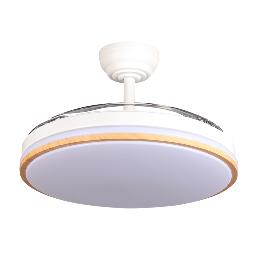 Ventilador Parlatore Blanco Madera Fabrilamp - Motor DC Ø48-107cm