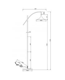 Pie salon CONTE laton 1 x 60w e-27 - ALEMAR