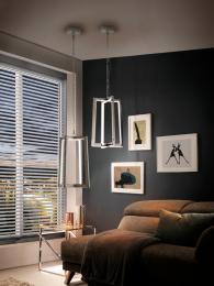 Lampara Kuma Schuller - Colgante acero brillo luz  LED