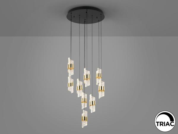 ILIADA- LAMPARA 9L NEGRO-ORO D50 - SCHULLER