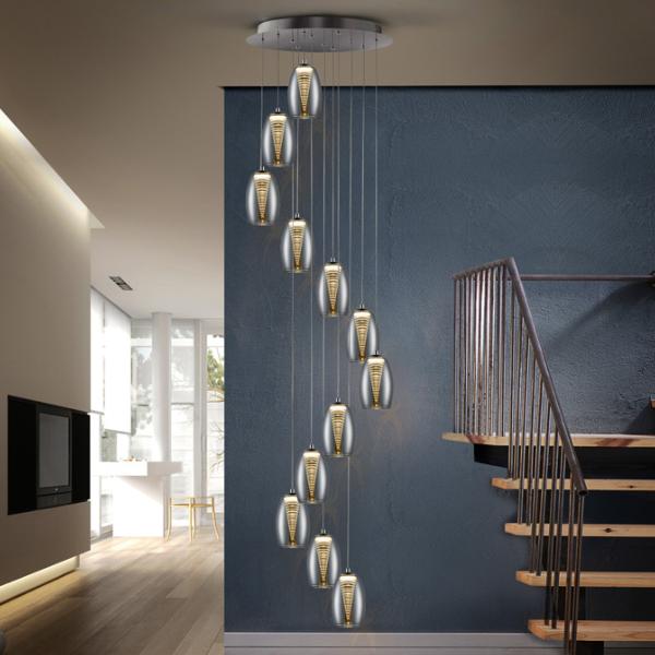 NUEVA NEBULA - LAMPARA 12L CROMO - SCHULLER